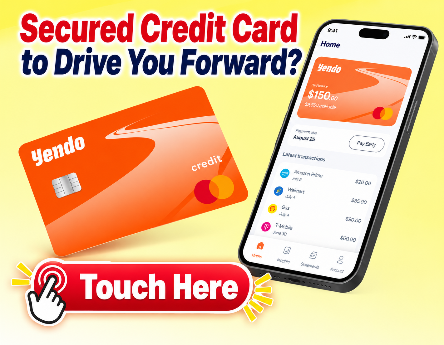 Yendo credit card promotional image — tap to view sponsor